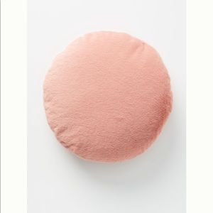 Anthropologie Midge Faux Fur round pink Pillow